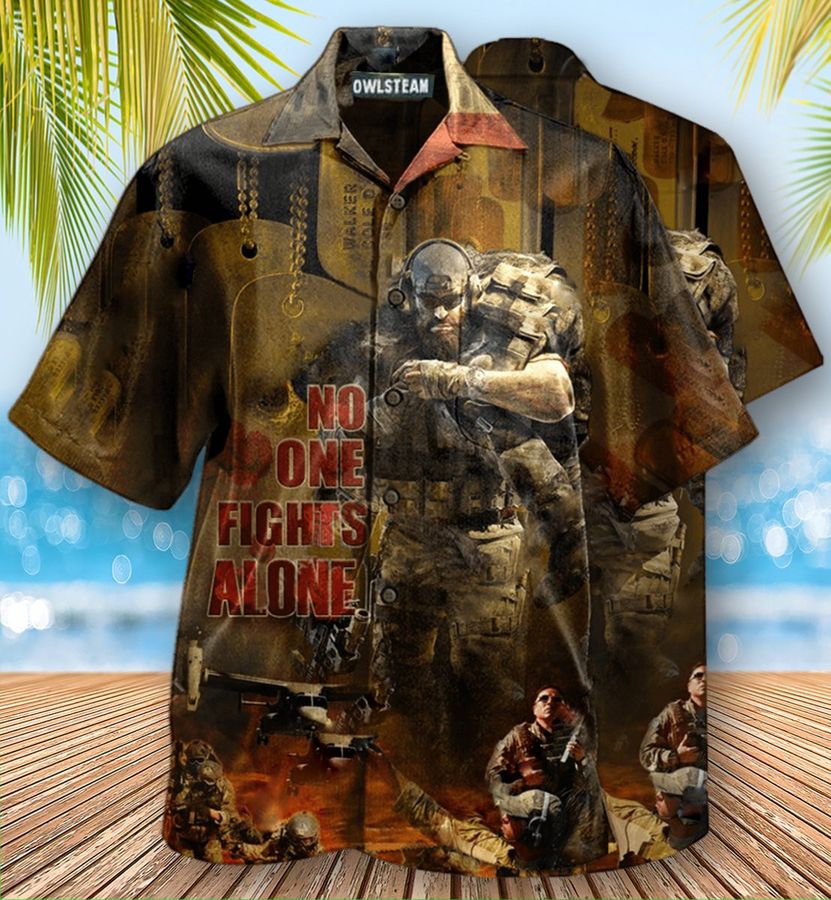 Veteran No One Fights Alone Edition Hawaiian Shirt