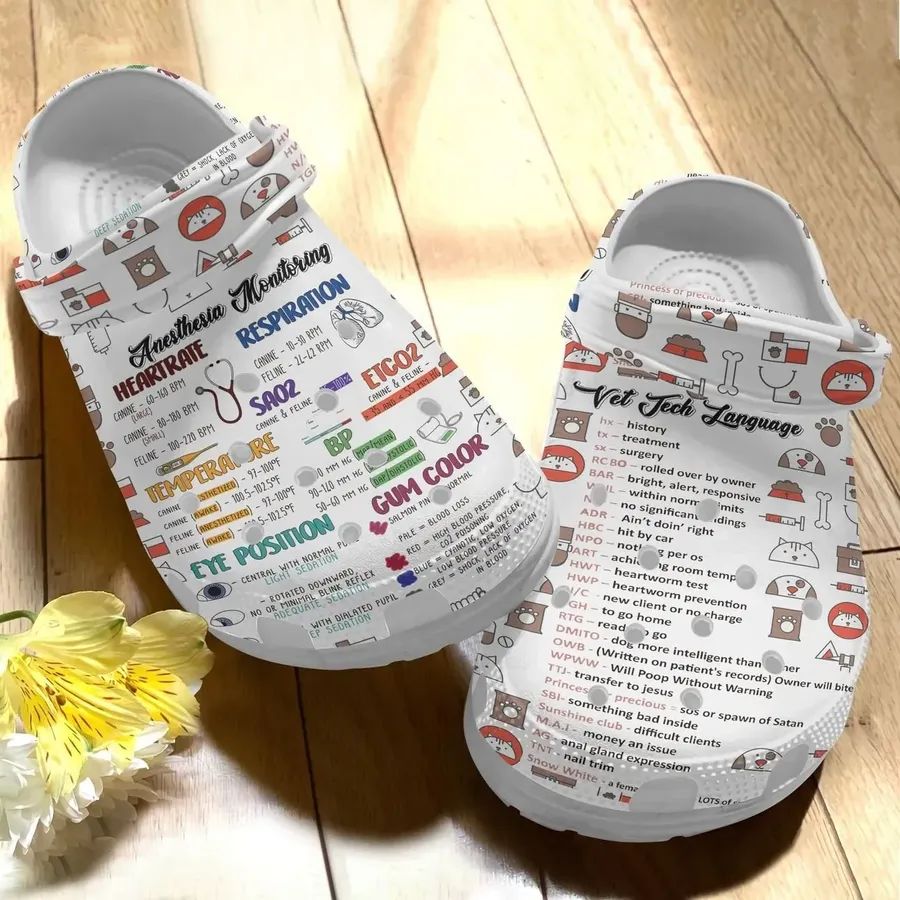 Vettech Personalize Clog Custom Crocs Fashionstyle Comfortable For Women Men Kid Print 3D Vet Code