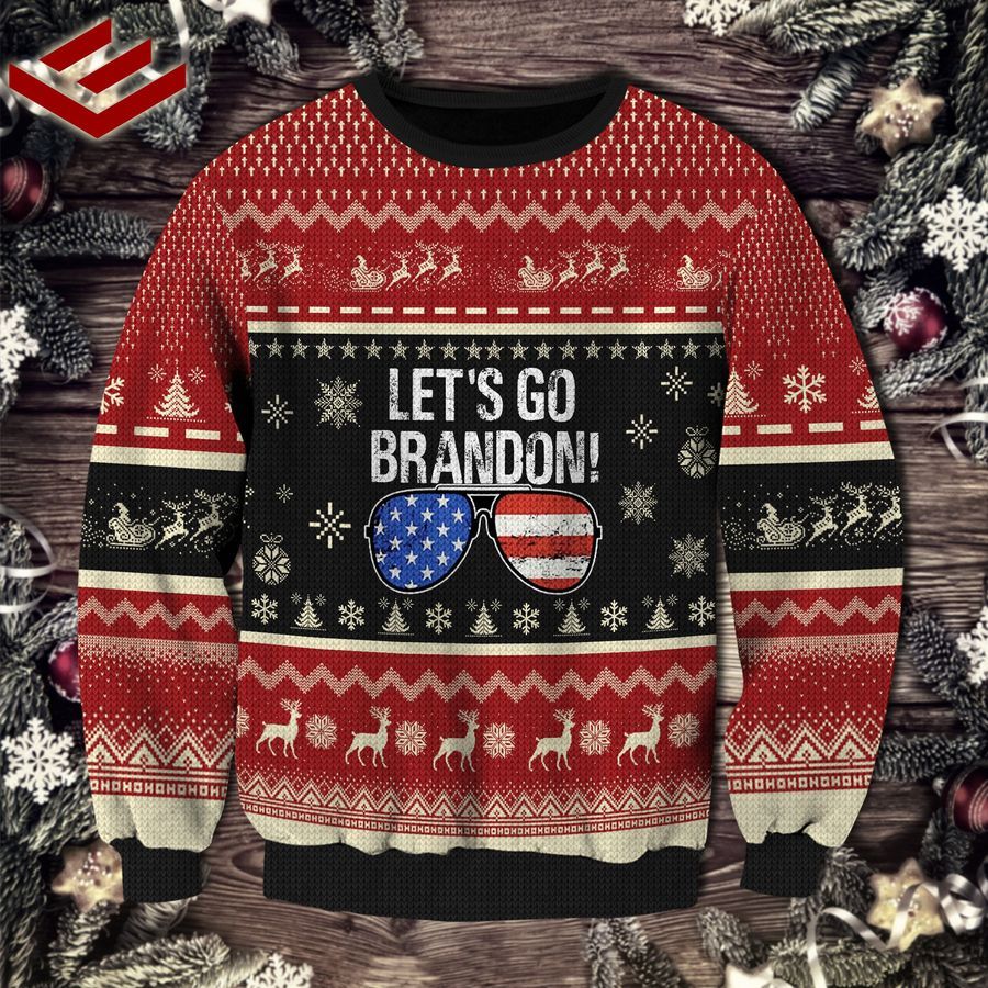 VID FJB 2 Let’s go brandon US glasses 3D Printed Sweater