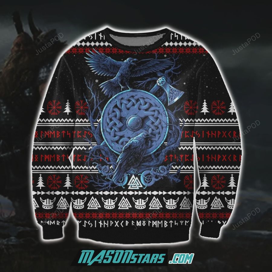 Viking 3D Print Ugly Christmas Sweater, Ugly Sweater, Christmas Sweaters, Hoodie, Sweater