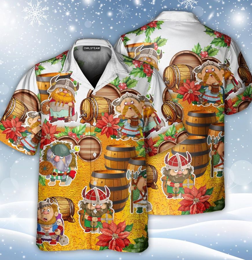 Viking Lover Beer Funny Christmas Hawaiian Shirt