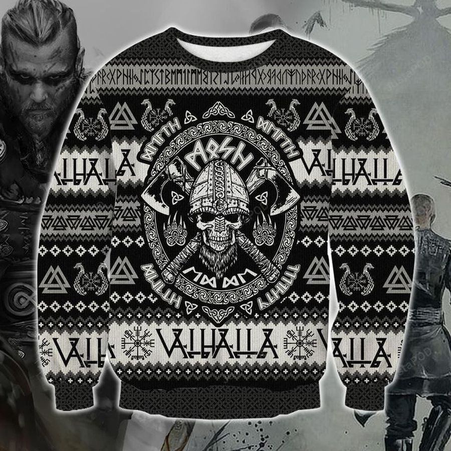 Viking Ugly Christmas Sweater All Over Print Sweatshirt Ugly Sweater