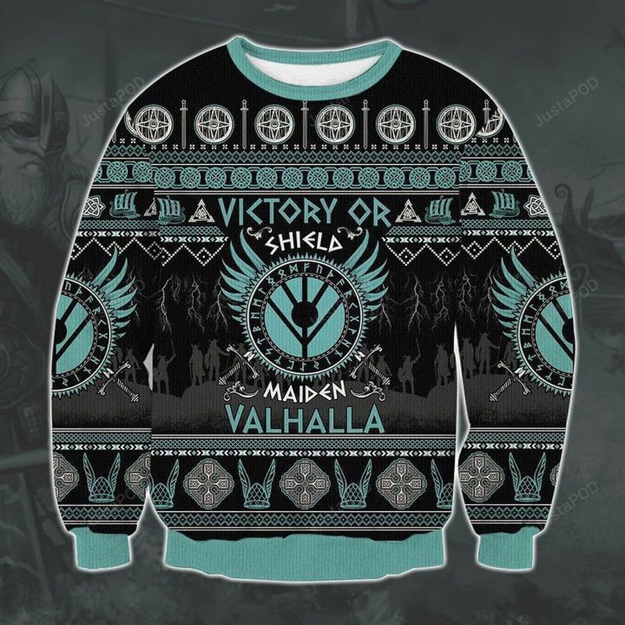 Viking Victory Ugly Christmas Sweater All Over Print Sweatshirt Ugly