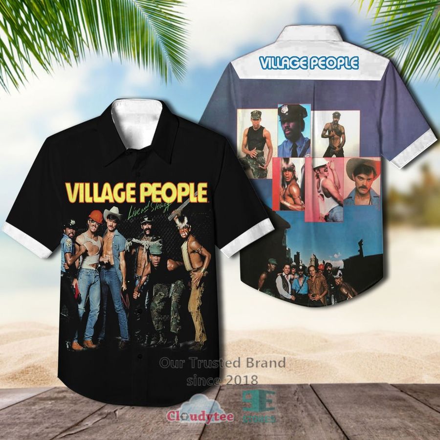 Village People Live And Sleazy Album Hawaiian Casual Shirt – LIMITED EDITION
