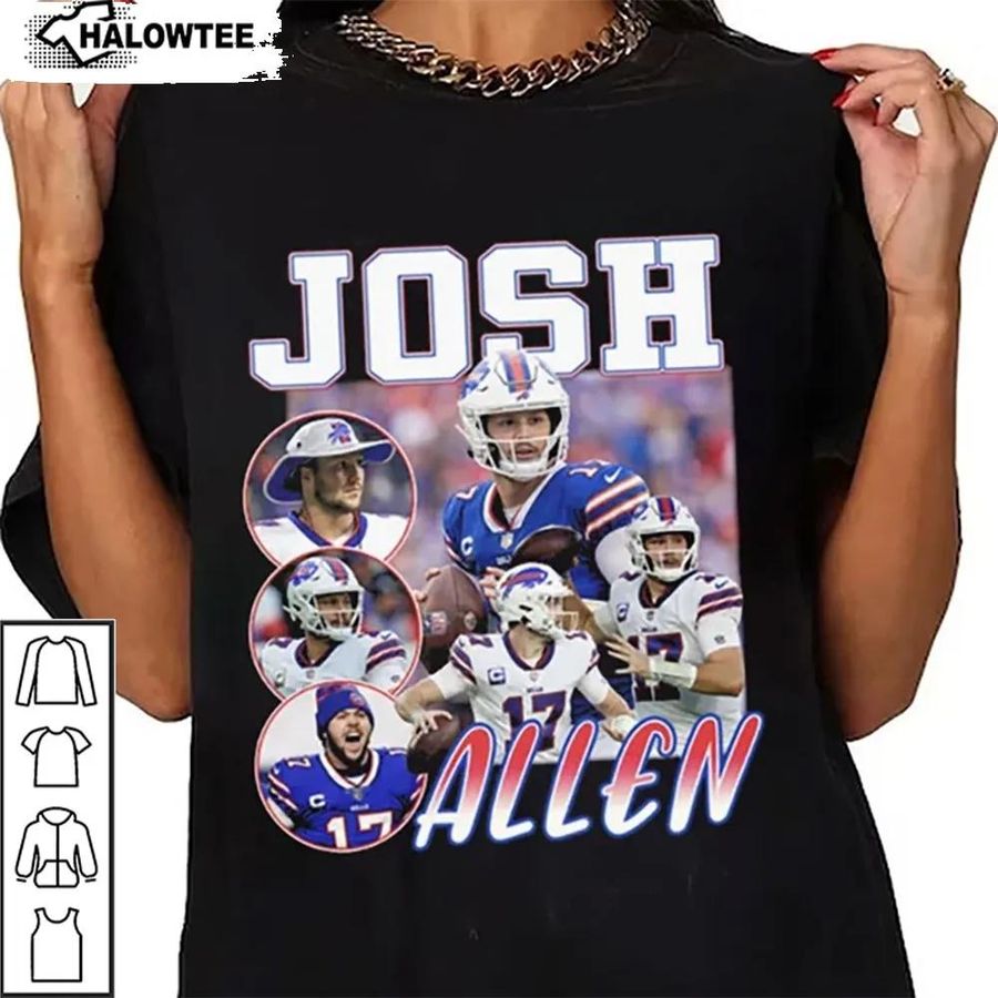 Vintage Josh Allen Shirt Buffalo Football Unisex Hoodie