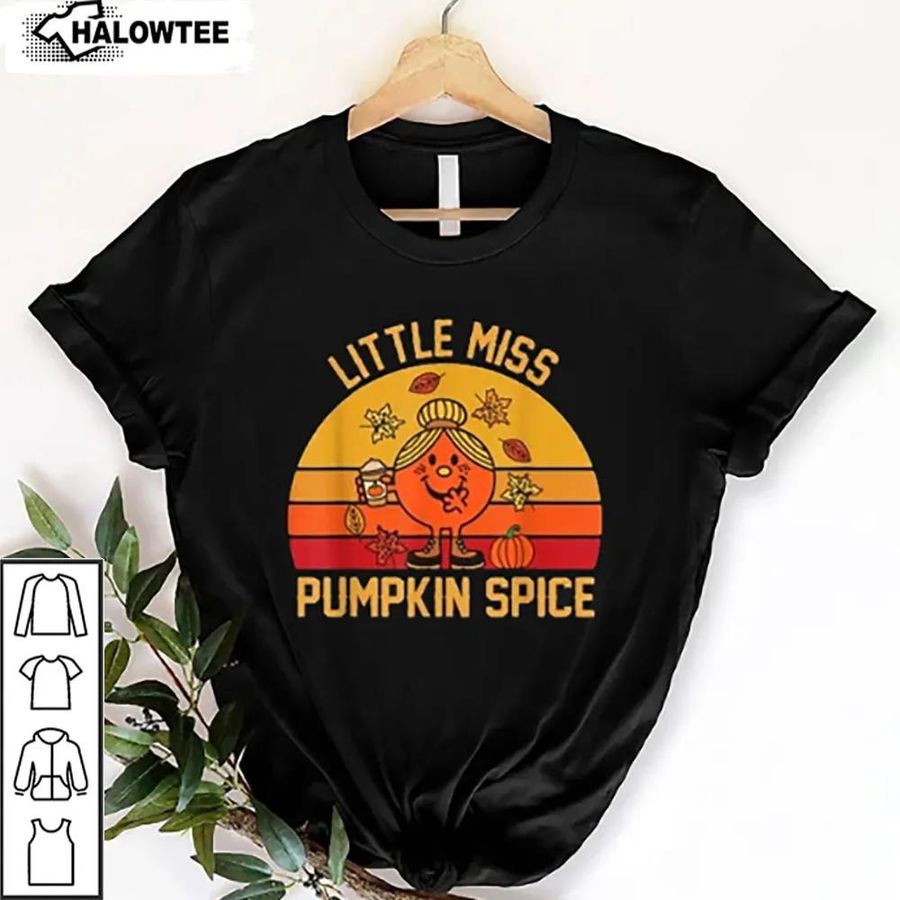 Vintage Little Miss Pumpkin Spice Halloween Thanksgiving Shirt