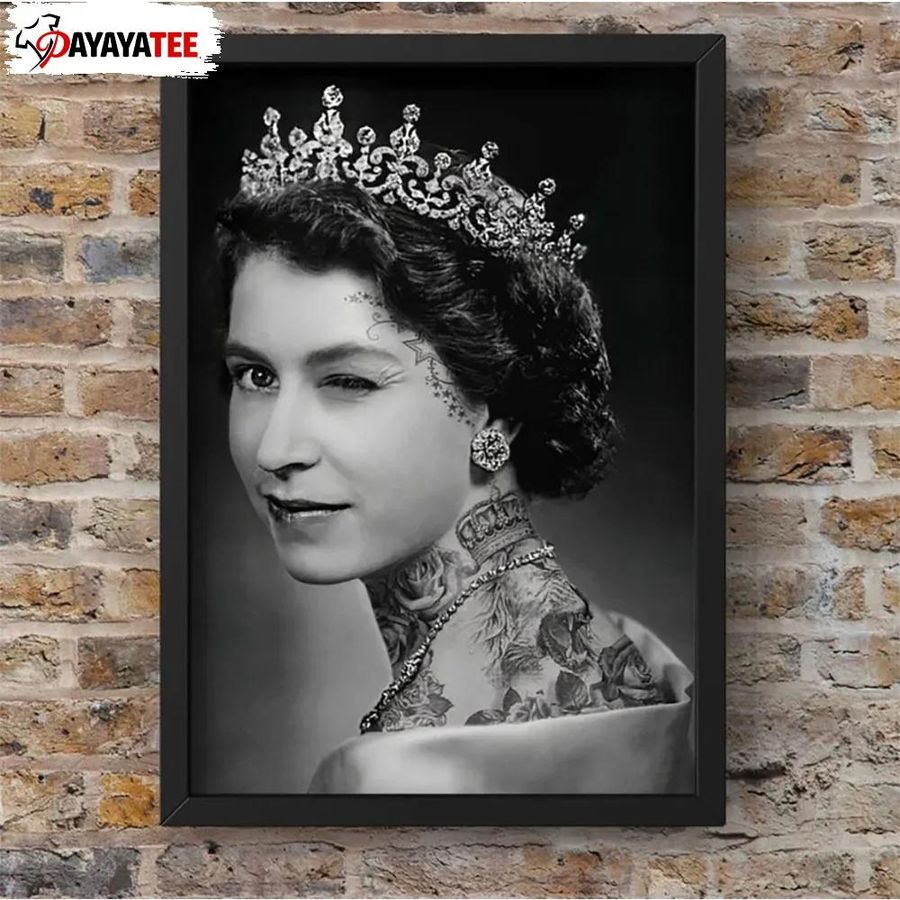 Vintage Queen Elizabeth Ii Poster Queen Elizabeth In Loving Memories