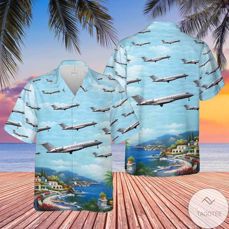 Vistajet Bombardier Bd-700-1a11 Global 5000 Hawaiian Shirts