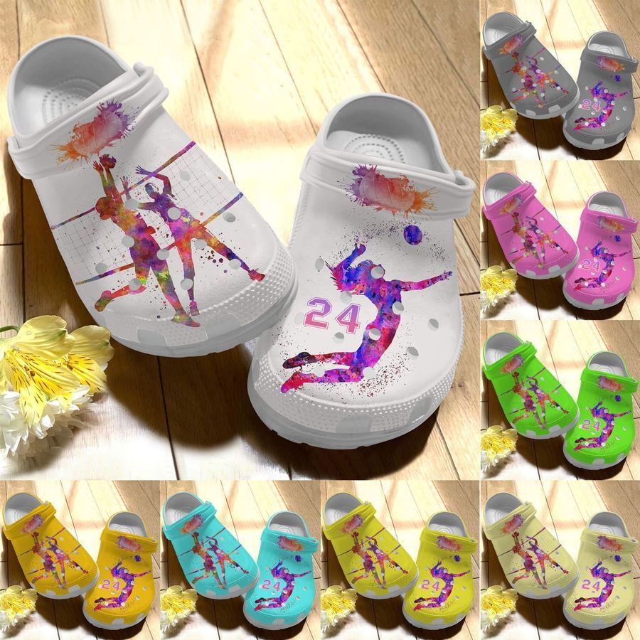 Volleyball Personalize Clog Custom Crocs Fashionstyle Comfortable For Women Men Kid Print 3D Love Volleyball