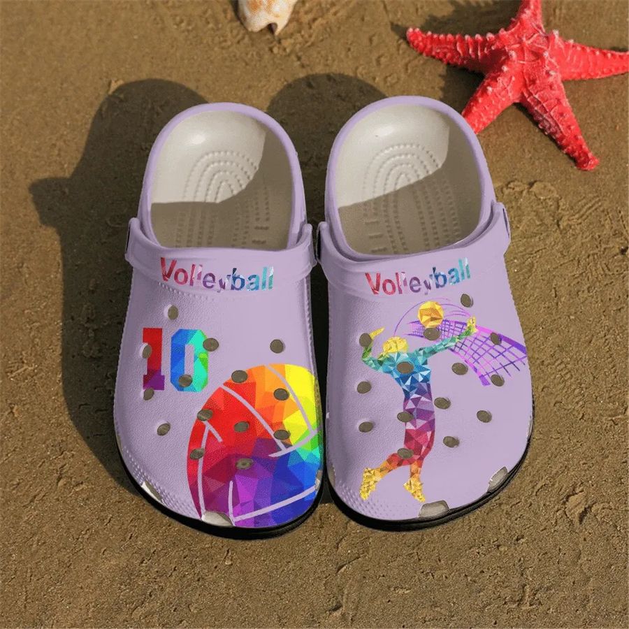 Volleyball Personalized Clog Custom Crocs Comfortablefashion Style Comfortable For Women Men Kid Print 3D 10