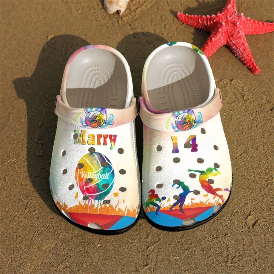 Volleyball Personalized Clog Custom Crocs Comfortablefashion Style Comfortable For Women Men Kid Print 3D Colorful Volleyball
