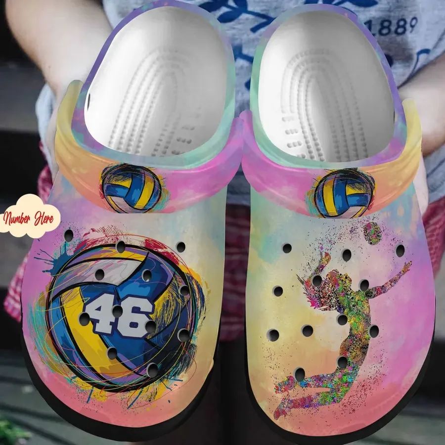 Volleyball Personalized Clog Custom Crocs Comfortablefashion Style Comfortable For Women Men Kid Print 3D Cool Volleyball