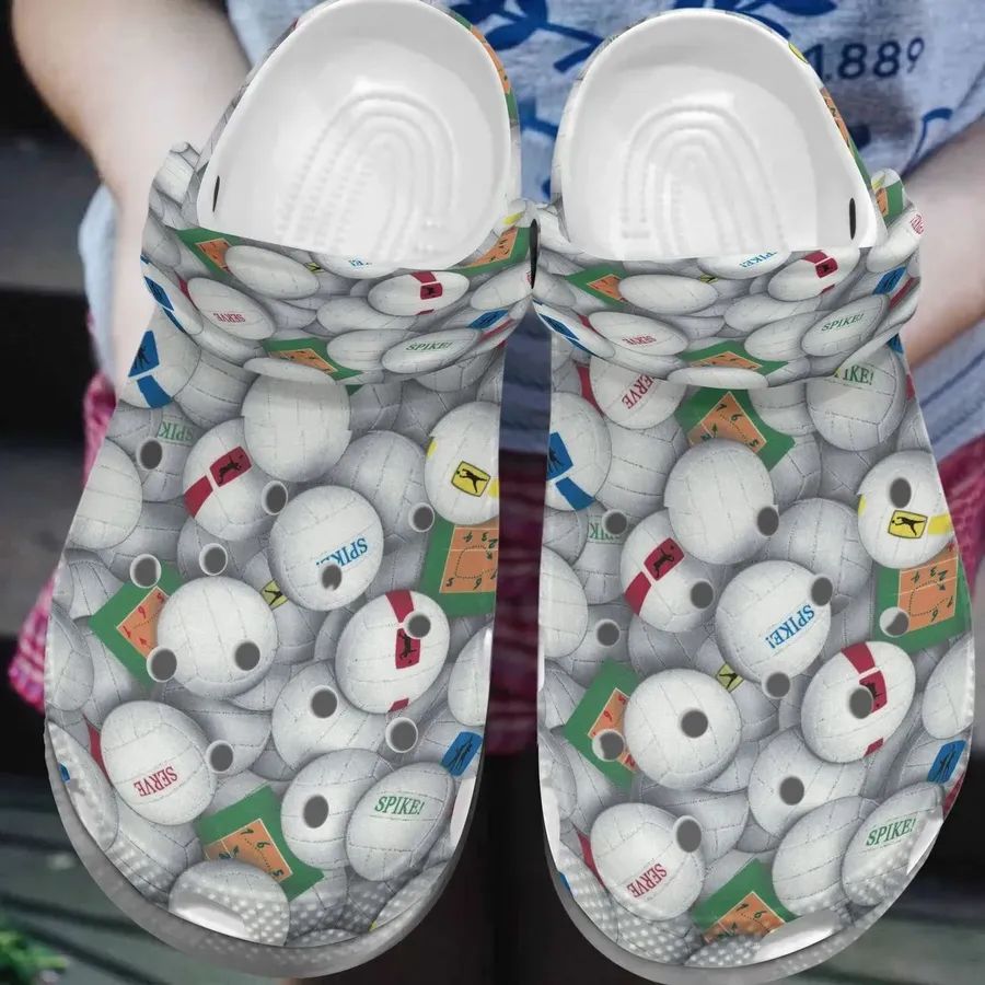 Volleyball Personalized Clog Custom Crocs Comfortablefashion Style Comfortable For Women Men Kid Print 3D Spike