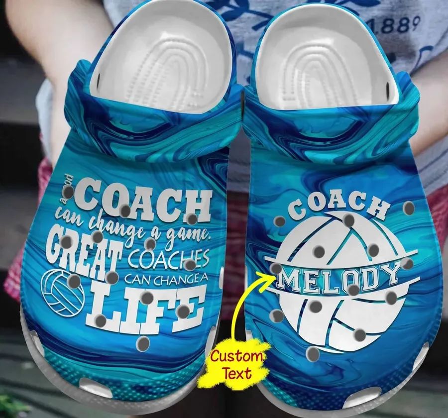 Volleyball Personalized Clog Custom Crocs Comfortablefashion Style Comfortable For Women Men Kid Print 3D Volleyball Coach