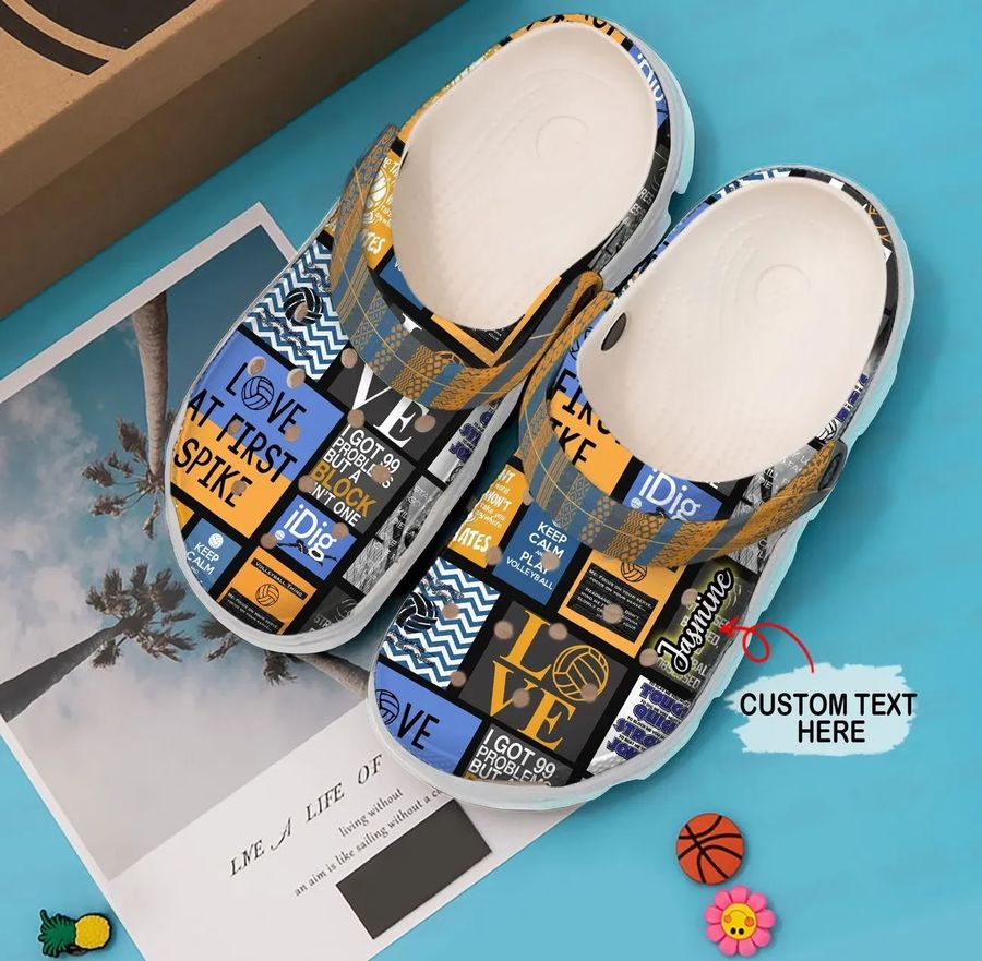 Volleyball Personalized Clog Custom Crocs Comfortablefashion Style Comfortable For Women Men Kid Print 3D Volleyball Collection