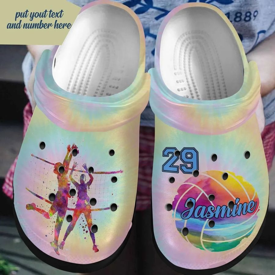 Volleyball Personalized Clog Custom Crocs Comfortablefashion Style Comfortable For Women Men Kid Print 3D Volleyball Queen