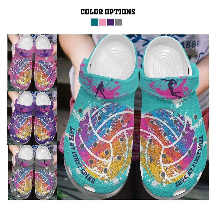 Volleyball Personalized Clog Custom Crocs Comfortablefashion Style Comfortable For Women Men Kid Print 3D Volleyball V2