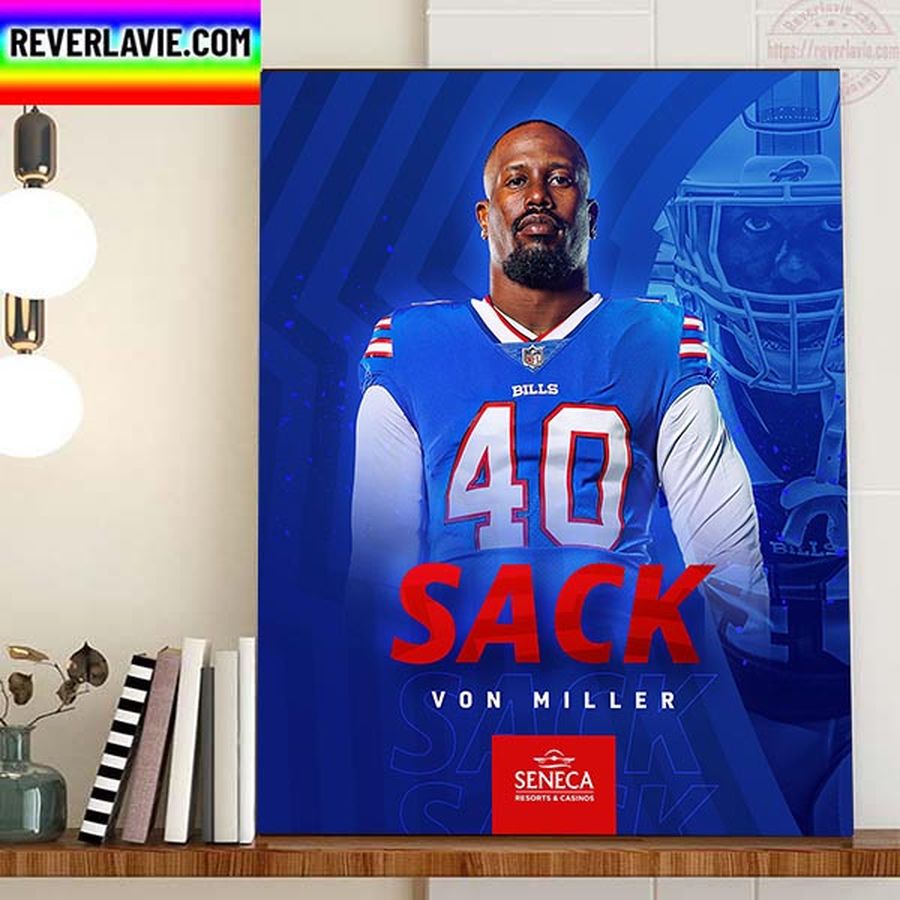 Von Miller Sack Buffalo Bills NFL Home Decor Poster Canvas