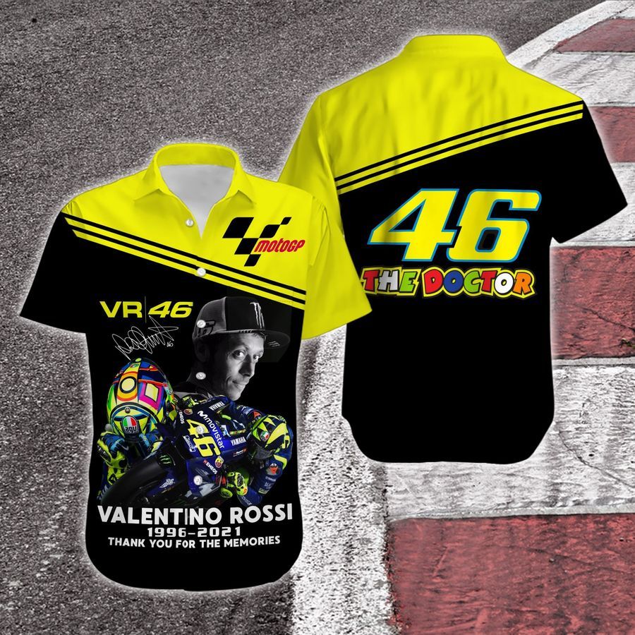 VR 46 Valentino Rossi The Doctor MotoGP Hawaiian shirt