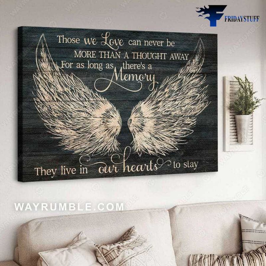 Wall Decor, Angel Wings, Those We Love Can Never Be, More Than A Thought Away Poster