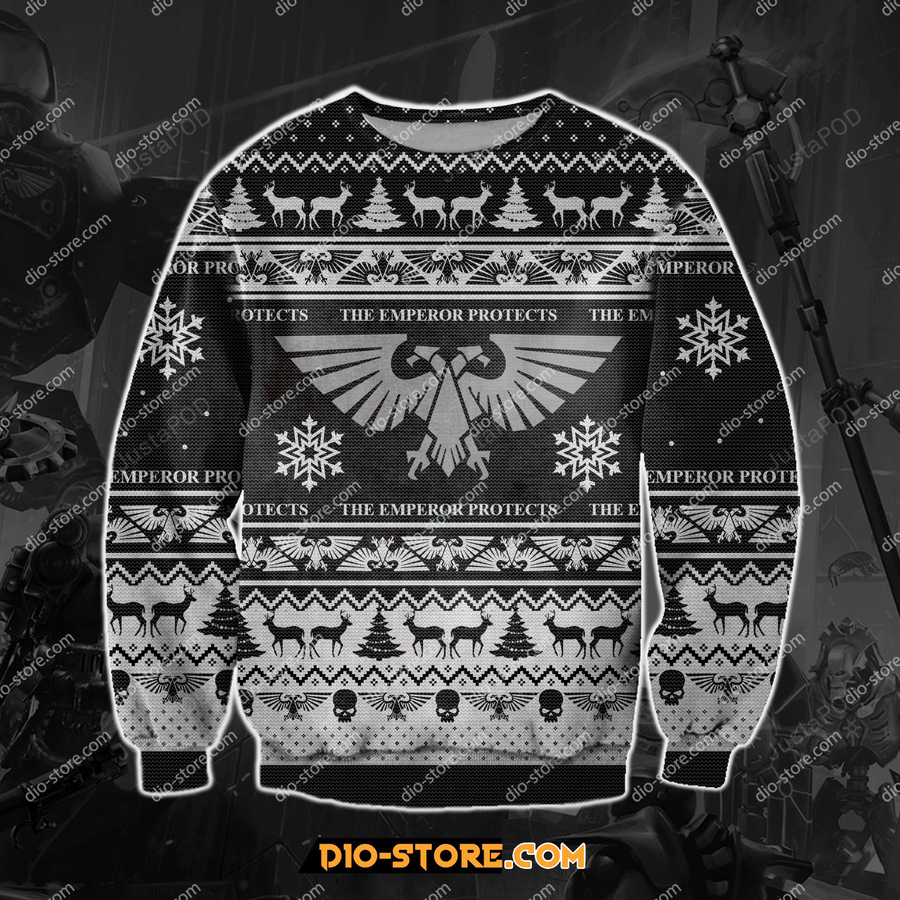 Warhammer Knitting Pattern Ugly Christmas Sweater All Over Print Sweatshirt.png