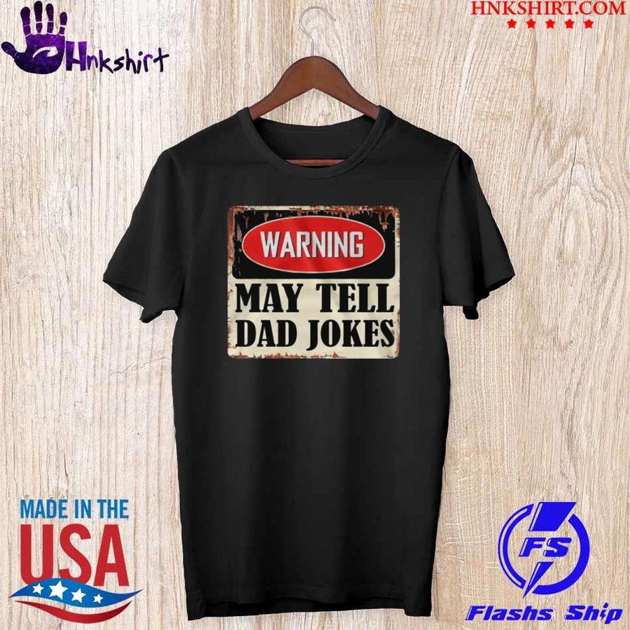 Warning May Tell Dad Jokes Retro Shirt