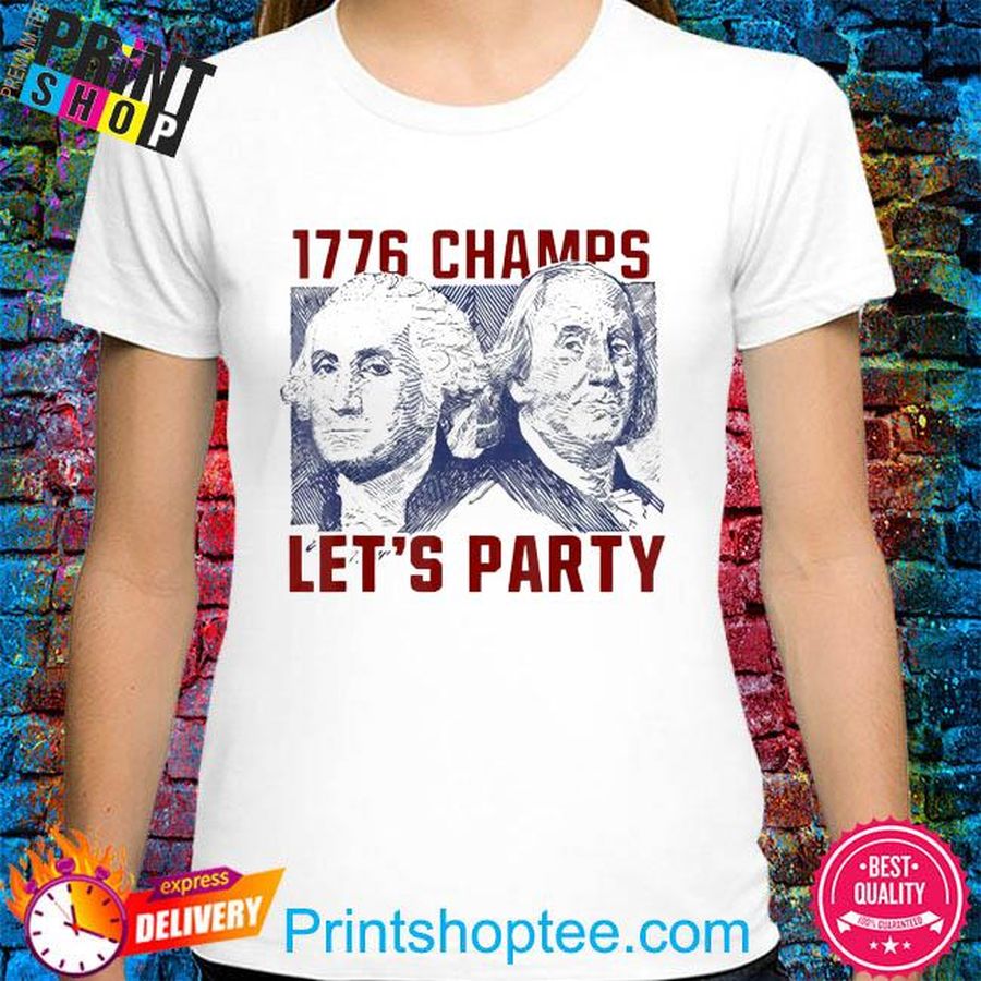 Washington And Lincoln 1776 Champs Let’s Party american flag shirt