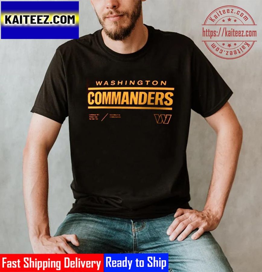 Washington Commanders Sideline Infograph Lock Up Performance Vintage T-Shirt