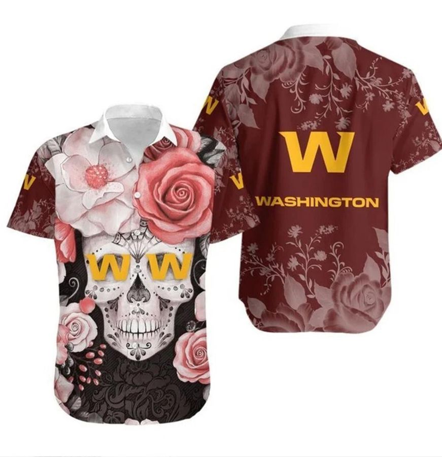 Washington Football Team Skull Gift For Fan Hawaiian Shirt
