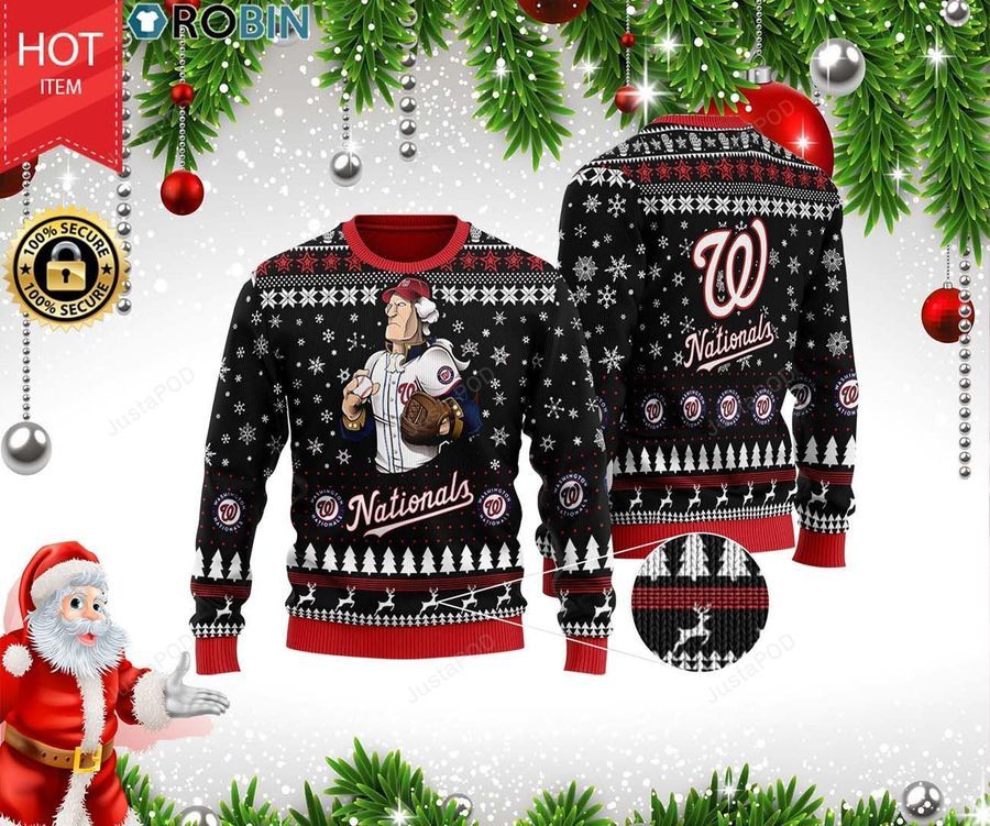 Washington Nationals Ugly Christmas Sweater All Over Print Sweatshirt Ugly