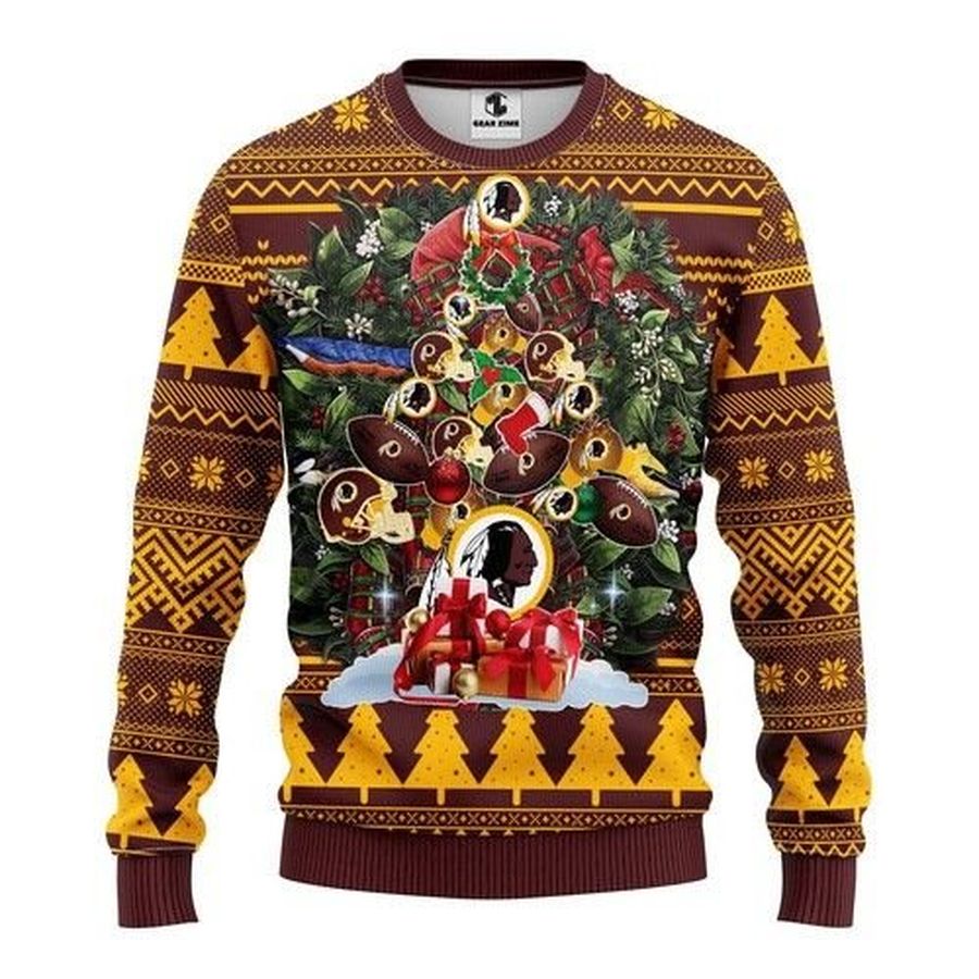 Washington Redskins Tree Christmas For Fans Ugly Christmas Sweater, All Over Print Sweatshirt, Ugly Sweater, Christmas Sweaters, Hoodie, Sweater