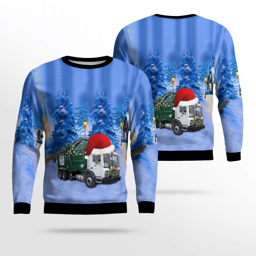 Waste Management Mack Ugly Christmas Sweater, All Over Print Sweatshirt, Ugly Sweater, Christmas Sweaters, Hoodie, Sweater