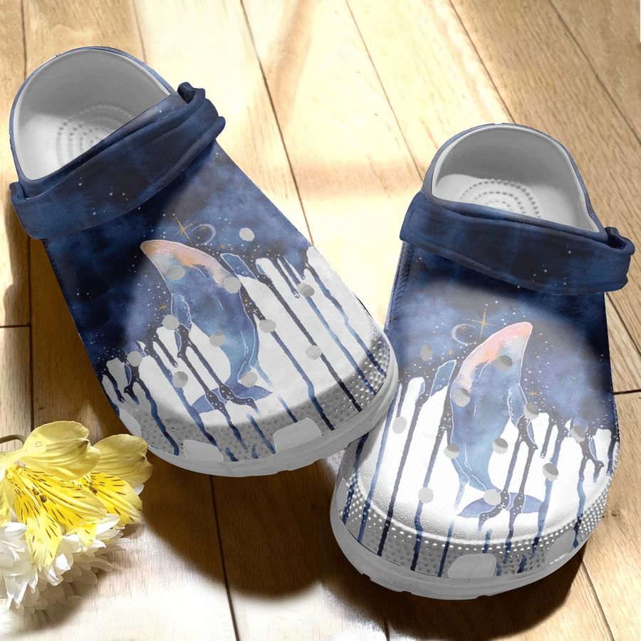 Watercolor Orca Whale Crocs Shoes - Magical World Whale Shoes Crocbland Clog Birthday Gifts For Boy Girl Daughter Son