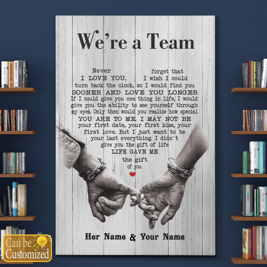 WE ARE A TEAM SOONER AND LOVE YOU LONGER LOVERS POSTER