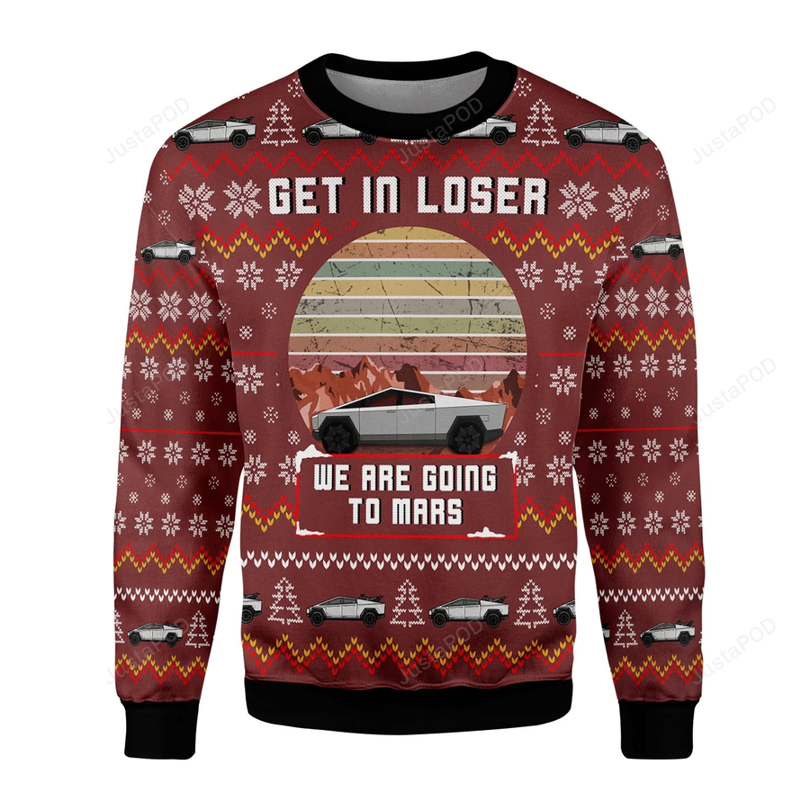 We Are Going To Mars Ugly Christmas Sweater All Over.png