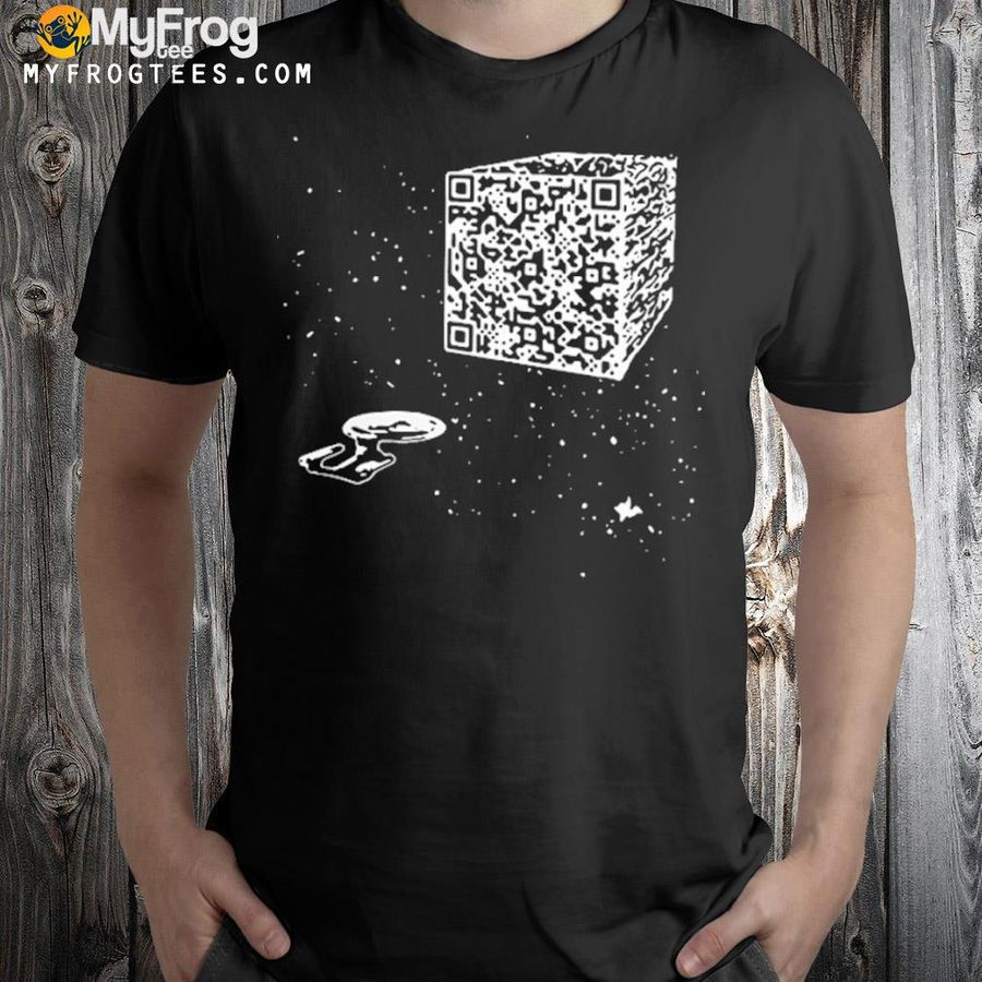 We are the borg Resistance is Futile space qr code shirt
