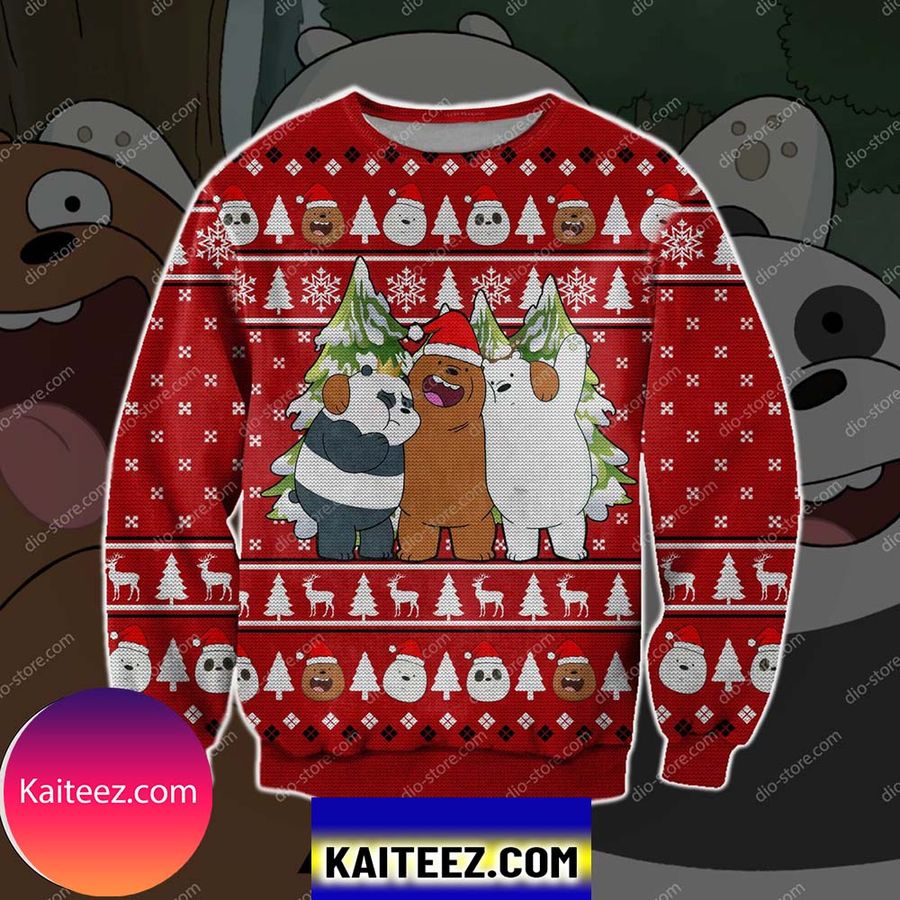 We Bare Bears 3d Print Ugly Christmas Ugly Sweater