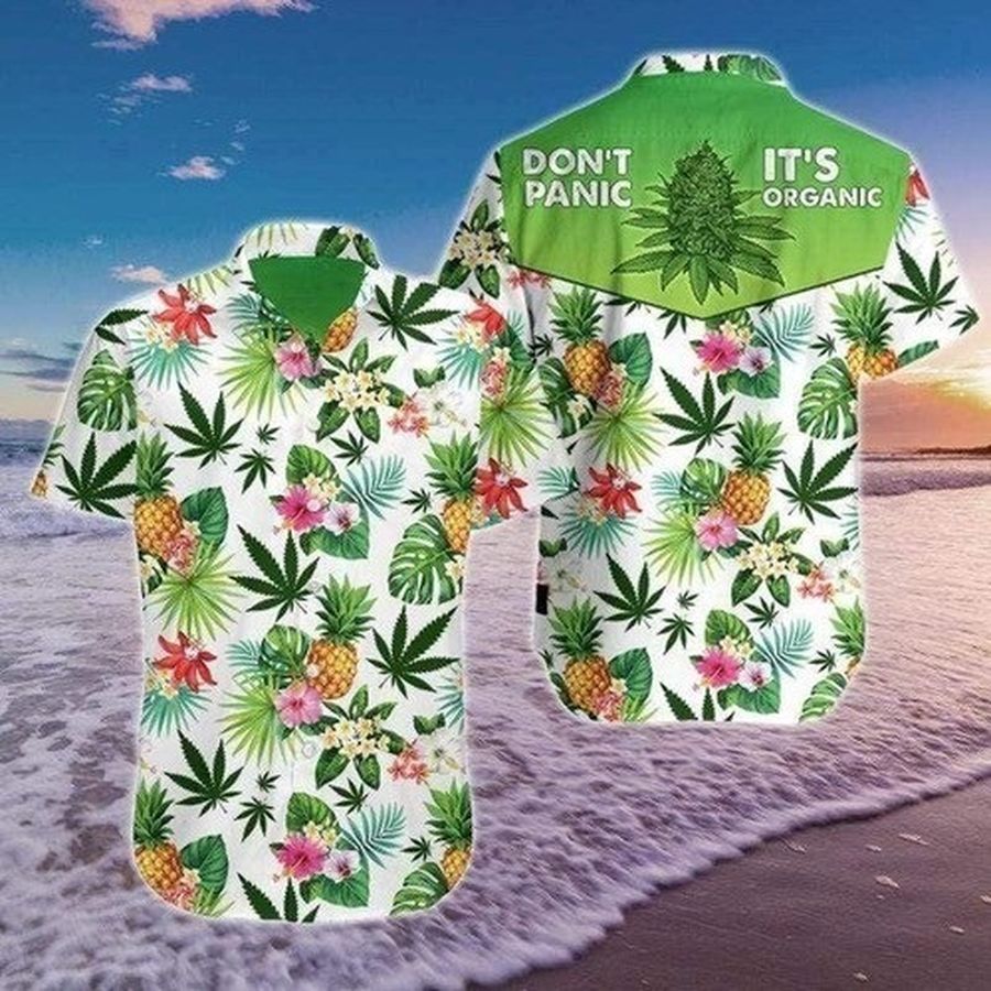Weed Is Organic Tropical Summer Hawaiian Aloha Shirts