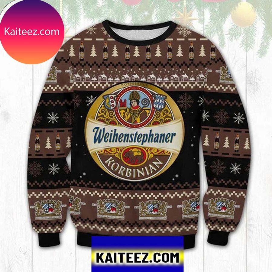 Weihenstephan Korbinian Brewery 3D Christmas Ugly  Sweater