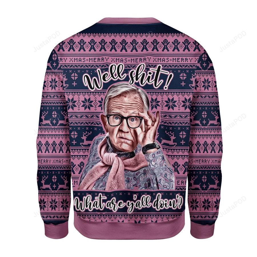 Well Shit Ugly Christmas Sweater All Over Print Sweatshirt Ugly.png