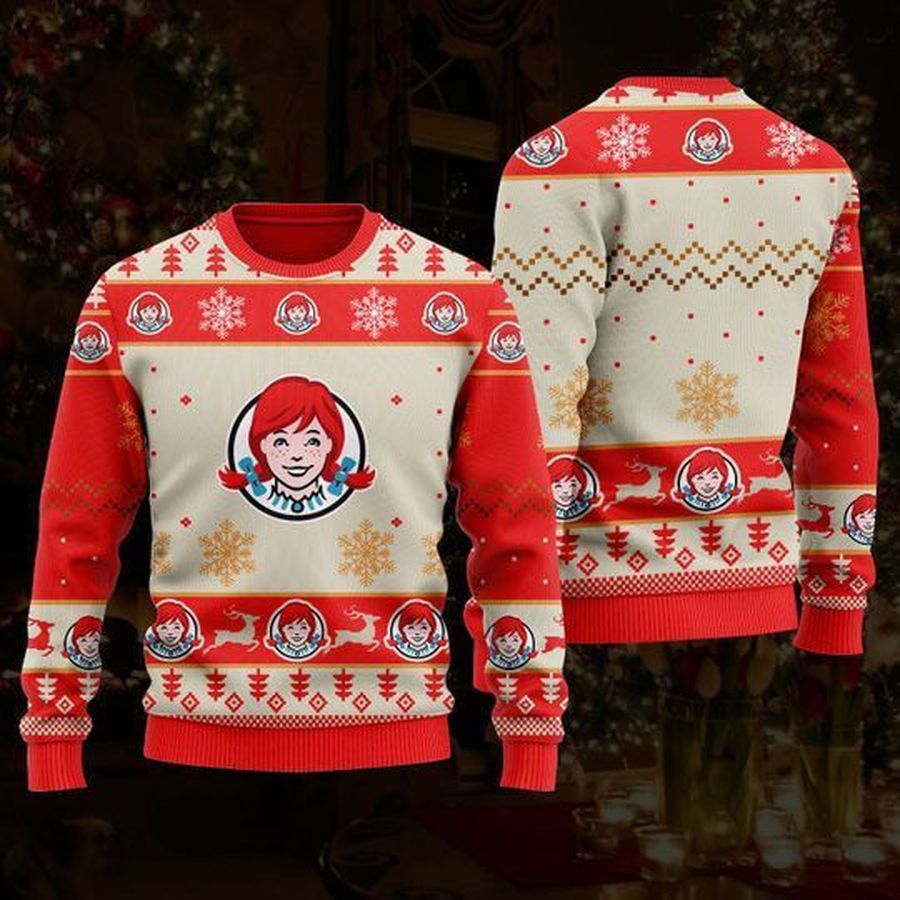 Wendys Ugly Christmas Sweater All Over Print Sweatshirt Ugly Sweater