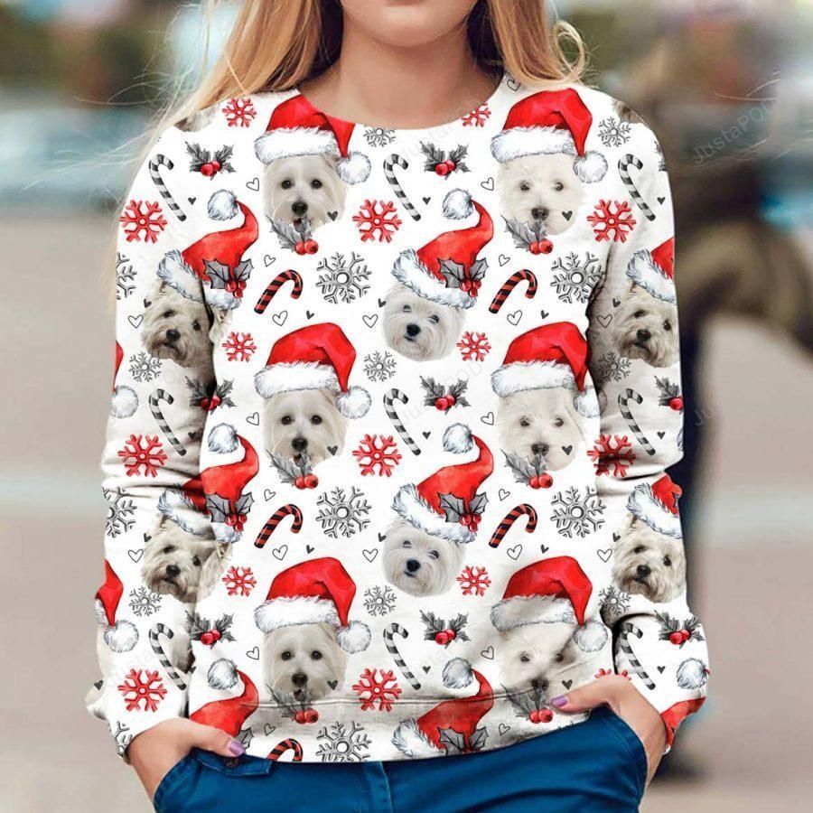 West Highland White Terrier Ugly Christmas Sweater All Over Print