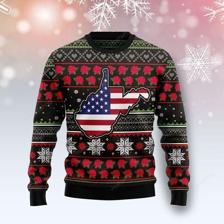West Virginia Ugly Christmas Sweater All Over Print Sweatshirt Ugly