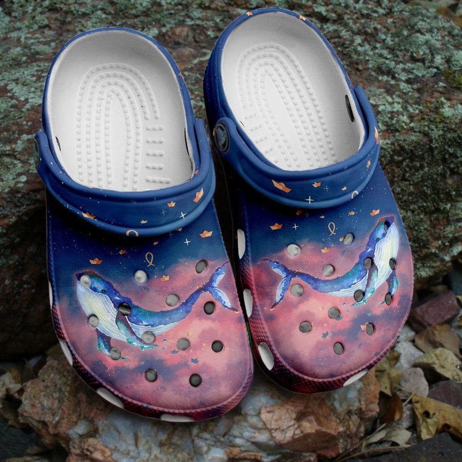 Whale Splash Watorcolor Crocs Shoes Shoes Crocbland Clog Birthday Gifts For Girl Daughter Niece Friends