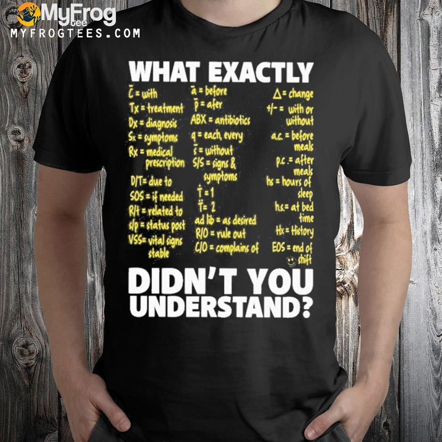 What exactly didn't you understand shirt