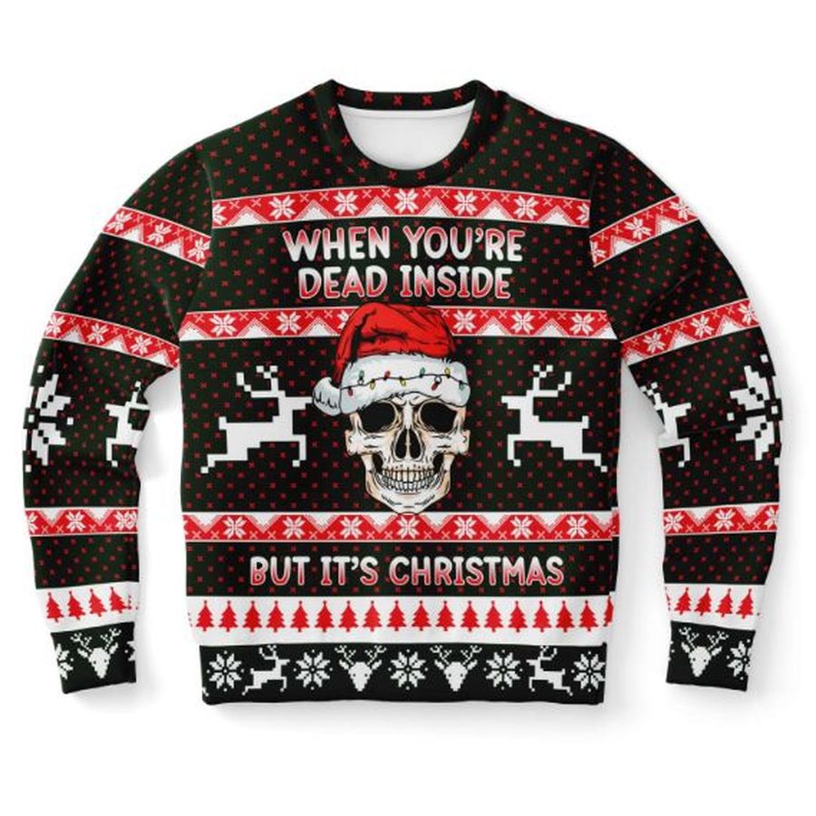 When Youre Dead Inside But Its Christmas Ugly Wool Knitted Ugly Sweater