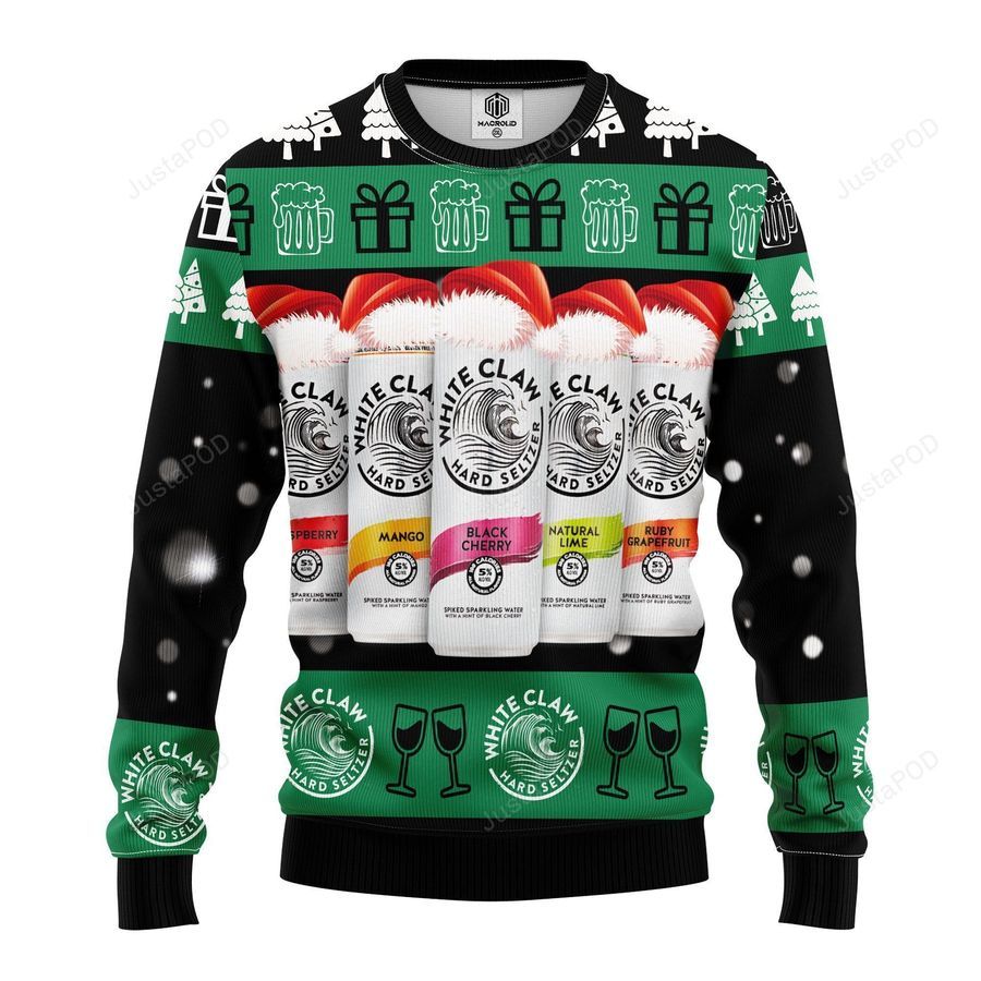 White Claw Beer Ugly Christmas Sweater All Over Print Sweatshirt