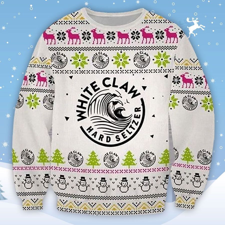 White Claw Hard Seltzer Beer Ugly Sweater Christmas