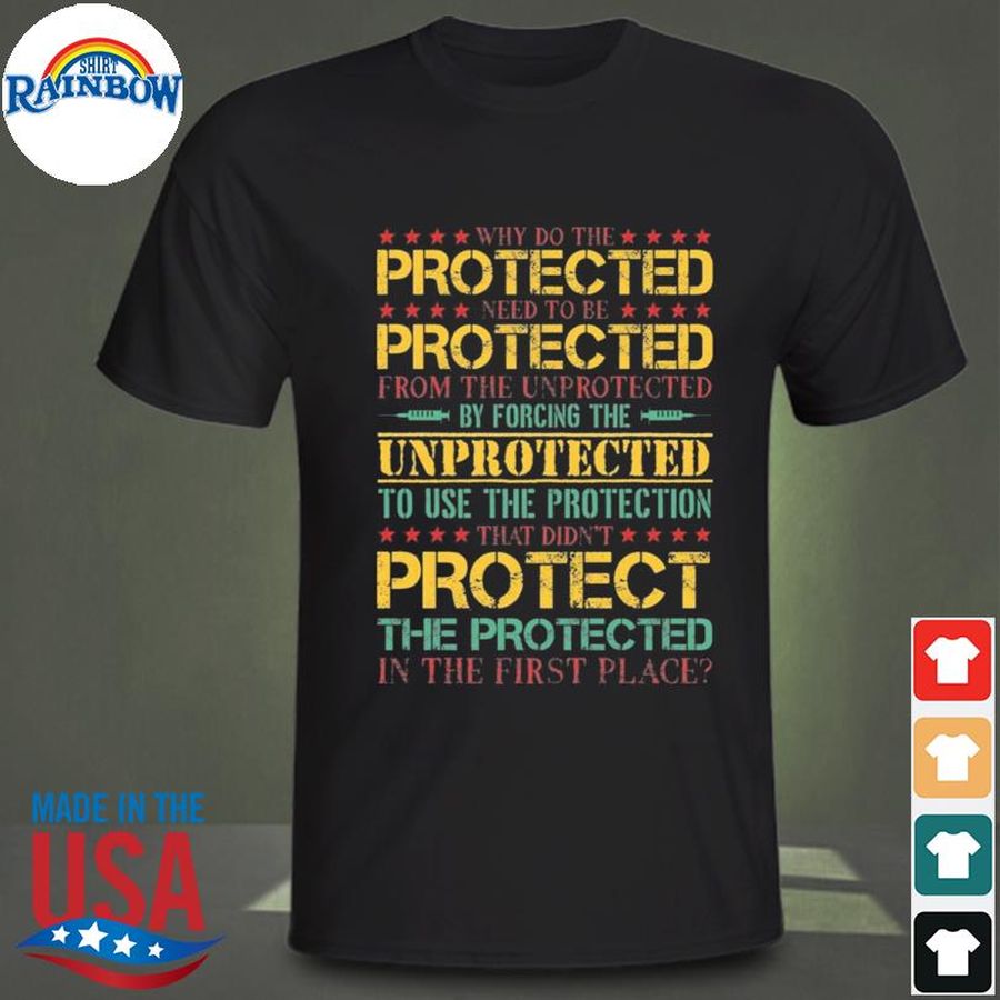 Why do the protected need to be protected from the unprotected by forcing the unprotected shirt