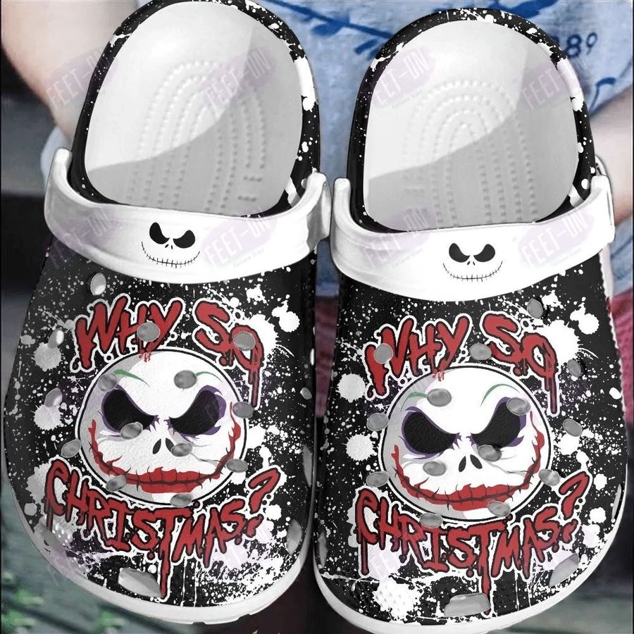 Why So Christmas Joke Jack Skellington Halloween Crocs Classic Clogs Shoes